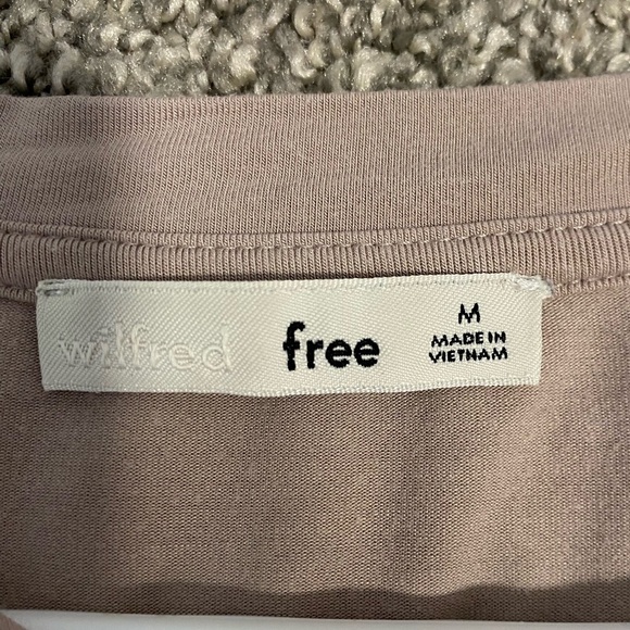 Aritzia Wilfred Lounge Long Sleeve Light Brown Nude‎ Somer Bodysuit Size Medium - Picture 2 of 7